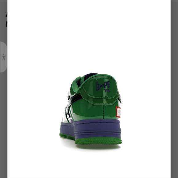 Bathing Apes sz Green & Purple Hulks 7M/7Y - Picture 4 of 12